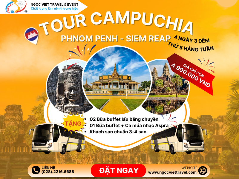 TOUR CAMBODIA - SIEM REAP - PHNOM PENH - VIP LIMOUSINE CARS