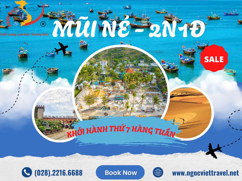 MŨI NÉ - LÂU ĐÀI RƯỢU VANG - BẢO TÀNG NGỌC TRAI - ĐỒI CÁT BAY - MANGO BEACH -TRANH CÁT PHI LONG - BIKINI BEACH - 2N1Đ