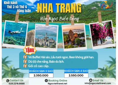 TOUR NHA TRANG - KHÁM PHÁ HÒN NGỌC BIỂN ĐÔNG